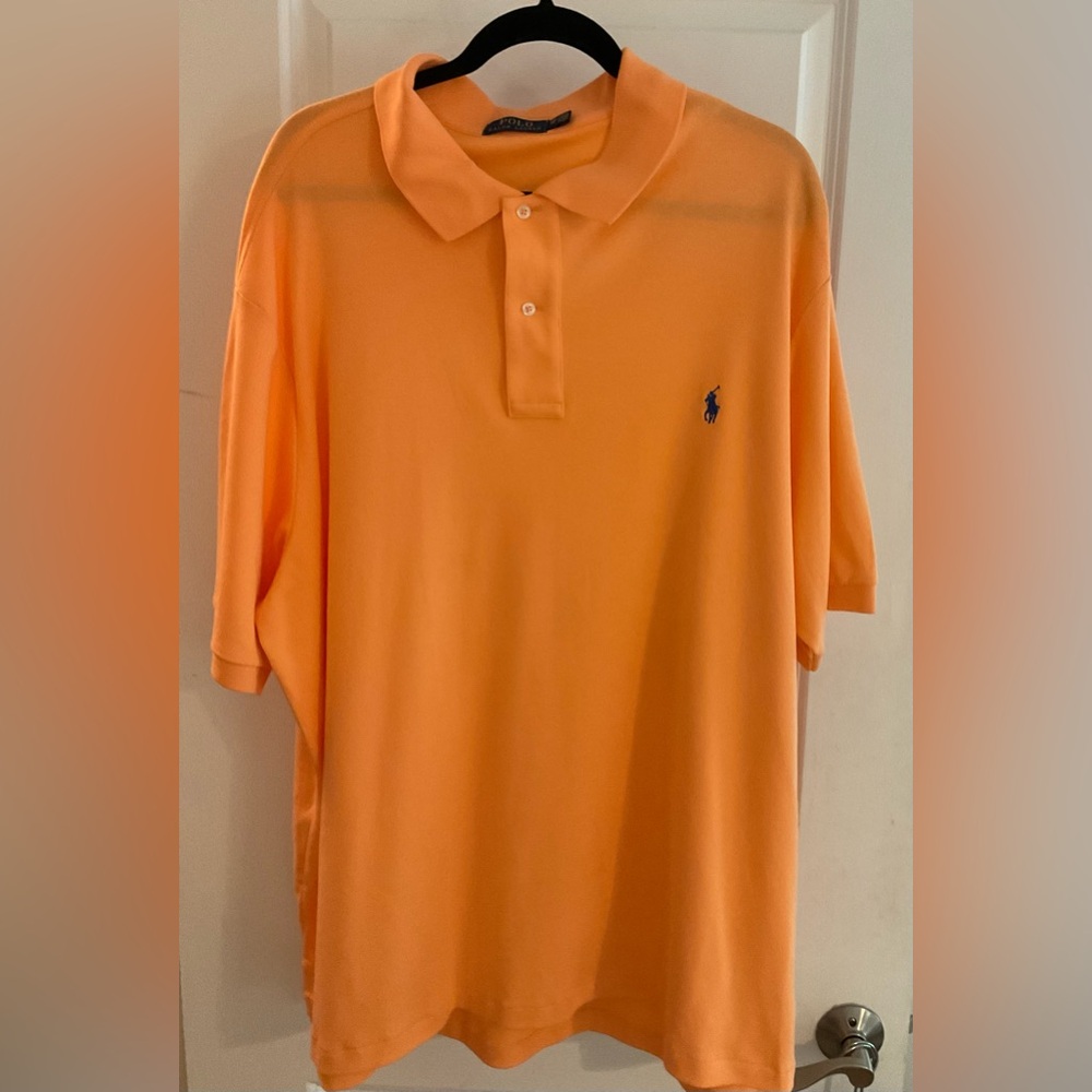 MENS POLO BY RALPH LAUREN Orange Polo Shirt sz 3XB
